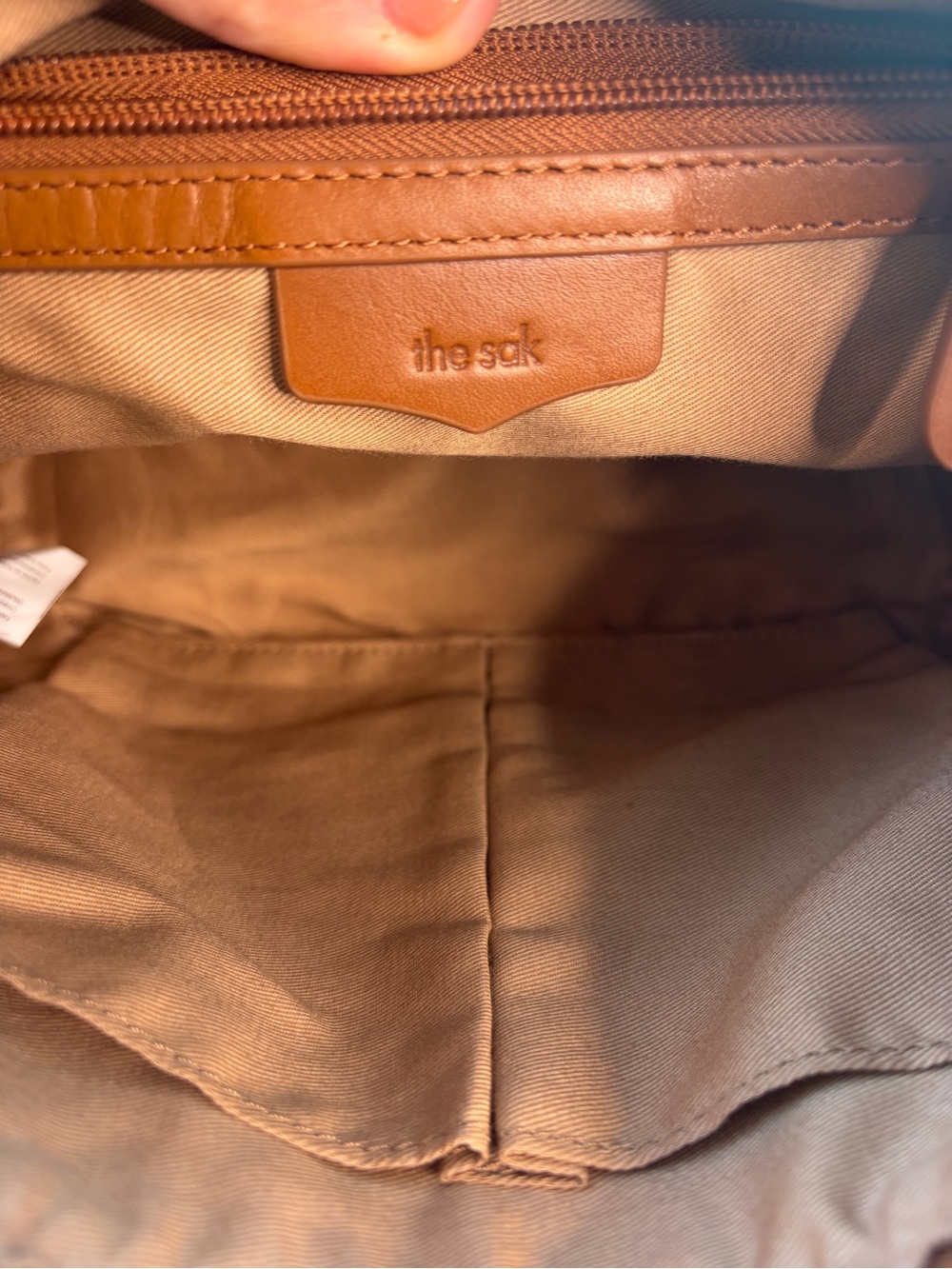 The Sak Juniorr Woven Leather Hobo Bag in Cognac - Picture 8 of 11